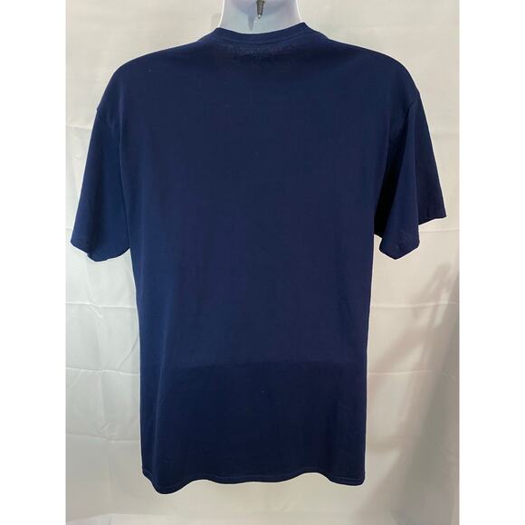 Hanna Barbera Fred Savage T Shirt Adult's Large Navy Blue Fred Flinstone Savage - Picture 2 of 8